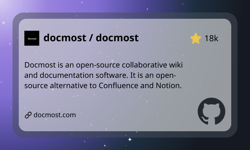 harunozceyhan's tweet image. A modern, open-source alternative to Notion and Google Docs. Great for teams that want collaborative documents without handing data to Big Tech. @DocmostHQ