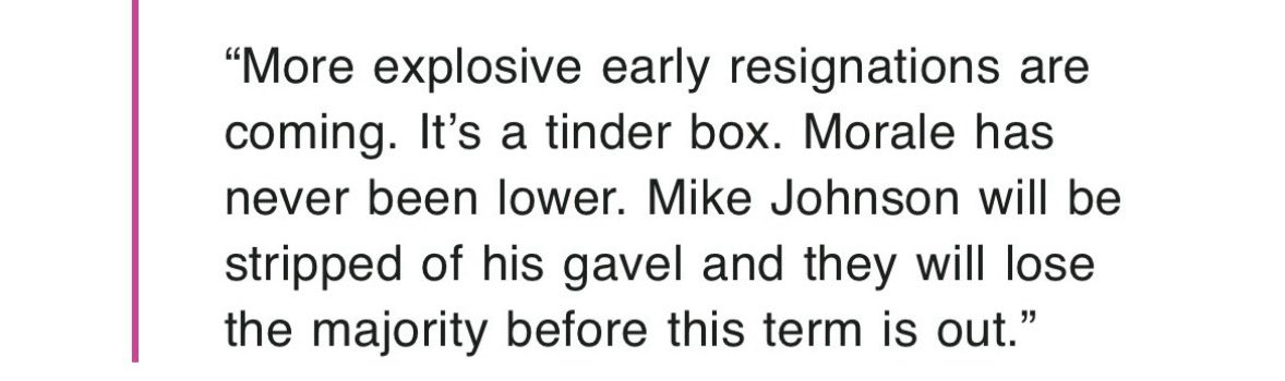 VanceUlrich's tweet image. 👀

“More explosive resignations to come in the House.” 🍿