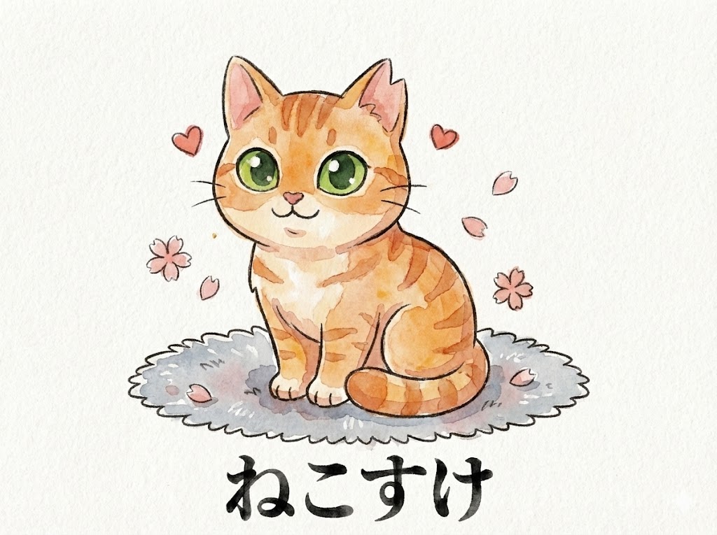 ねこすけ虎之助のイラスト作ったので、寝るか。