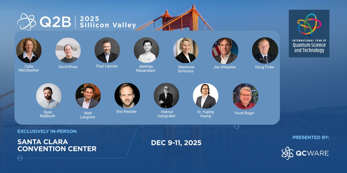 QCWare's tweet image. Introducing our final Q2B25 Silicon Valley Plenary Speakers! Join the quantum conversation and get insights from these quantum industry leaders.

hubs.la/Q03VCS6s0

#QuantumComputing #QuantumTechnology #Innovation