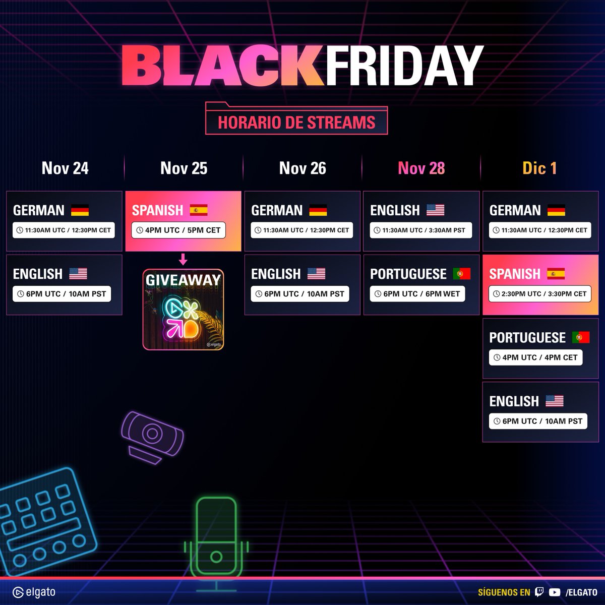 Haremos directos toda la semana para:

⁉️ Responder a tus preguntas sobre productos
🖥️ Ayudaros con las configuraciones
🏷 Mostrarte las ofertas (y ayudarte a elegir el producto perfecto)
🎁 Organizar sorteos

¡Trae tus preguntas! Nosotros te daremos respuestas (¡y ofertas!)