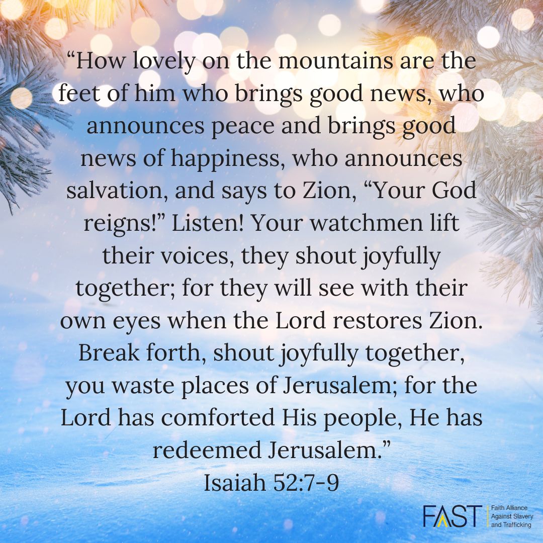 FAASTIntl's tweet image. Lord, we are joyful that you reign &amp;amp; you have provided us with salvation through sending your Son down to us. Just as David &amp;amp; John were joyful, let us be joyful as well, shouting from the mountaintops the good news of your salvation that brings comfort &amp;amp; redemption to all people.