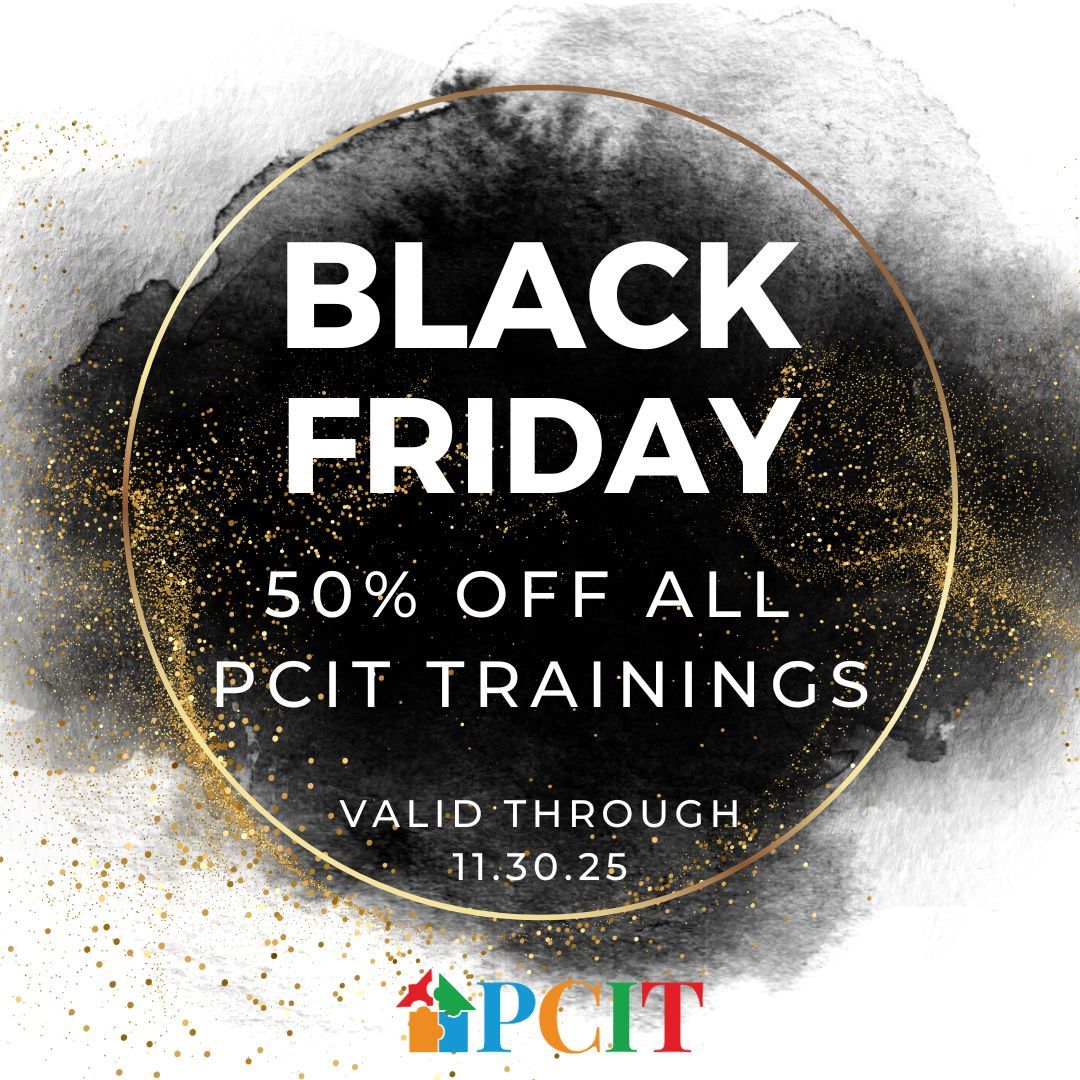 PCIT_Inc's tweet image. It&apos;s our biggest discount ever offered! Save 50% on all PCIT Trainings during our Black Friday Sale. We would love to see you come train with us in 2026! Click here to register today: parentchildinteractiontherapy.com/upcoming-pcit-…