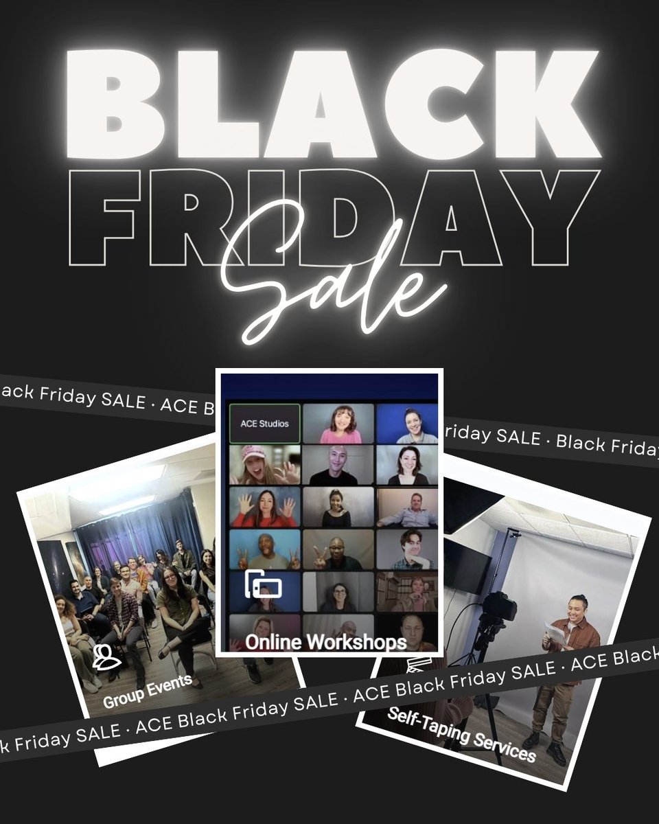 AceStudiosLA's tweet image. ACE Black Friday Sale STARTS NOW! ✨ - mailchi.mp/acestudiosla.c…

#actorslife #actingclass #losangeles