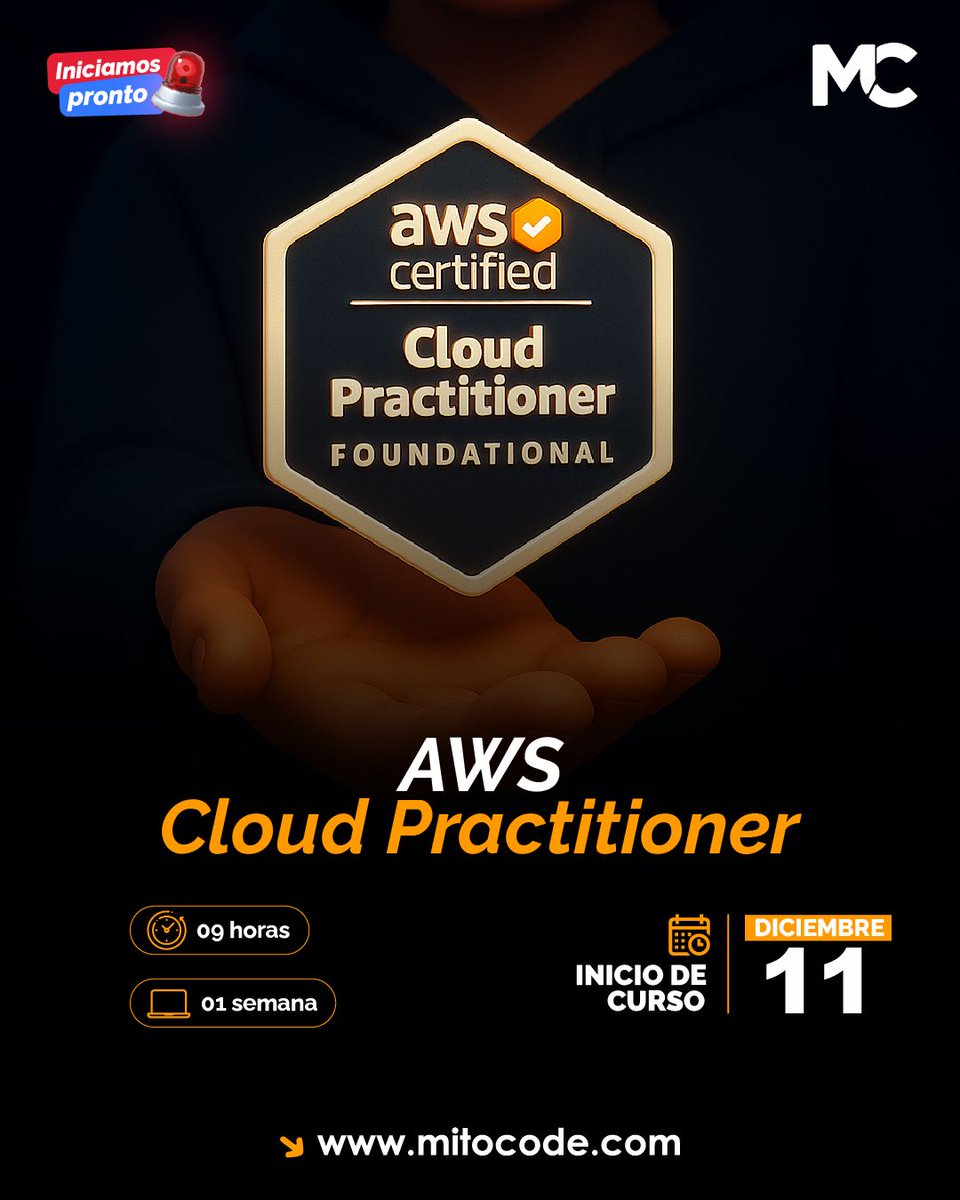 mitocode's tweet image. Aprende tecnologías de alta demanda laboral y no pierdas más oportunidades.

✅ Spring AI Developer
buff.ly/H8kDgIW

✅ AWS Cloud Practitioner
buff.ly/g1d8BlV

✅ IA para Developers
buff.ly/7QCkvqy
.
#mitocode #programador #programacion #tecnologia #ia