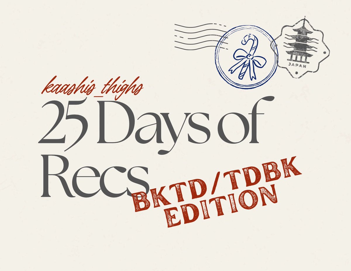 Hi guys! I’m finally doing my 25 days of recs!! 

I’m going to link each day under this post👇

If you read something and like it, give the author a comment and kudos! Even if that creation is several years old, an author’s story should still be celebrated 🧡🩵