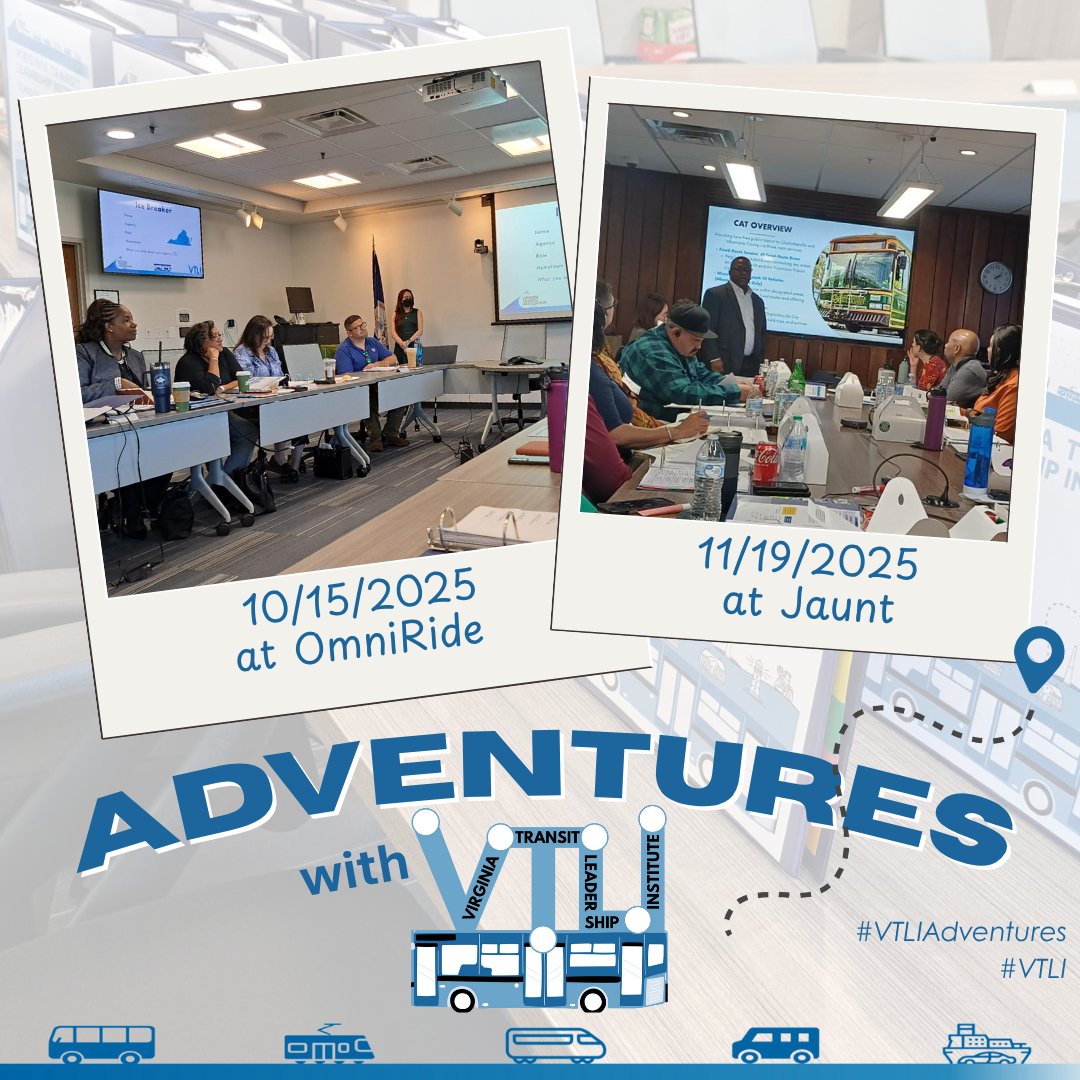 VaTransitAssoc's tweet image. Our #VTLI fellows have been busy! Jaunt hosted our November session &amp;amp; OmniRide hosted our October session. With lots of #transit speakers &amp;amp; facilities to enjoy, we&apos;re eager to take a holiday break!

We encourage our fellows to share their favorite parts of #VTLIAdventures!