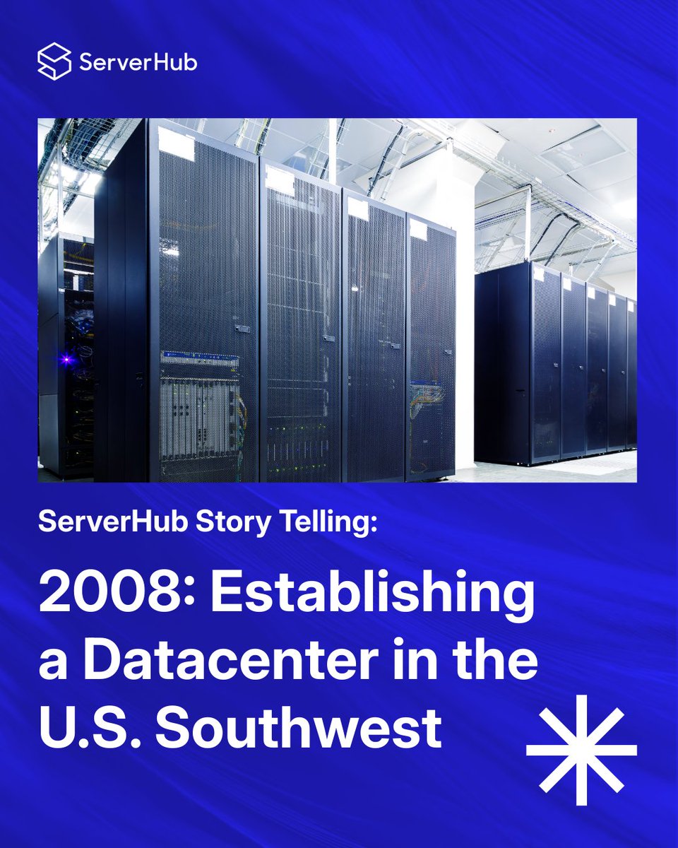 ServerHub's tweet image. In 2008, #ServerHub opened its datacenter in Phoenix, Arizona, marking a new chapter in its growth!🌵 Today, we offer fast, reliable services to users worldwide. Thanks for joining our journey!

#Serverhub #VPS #dedicatedservers #datacenters #Phoenixdatacenter #hostingsolutions