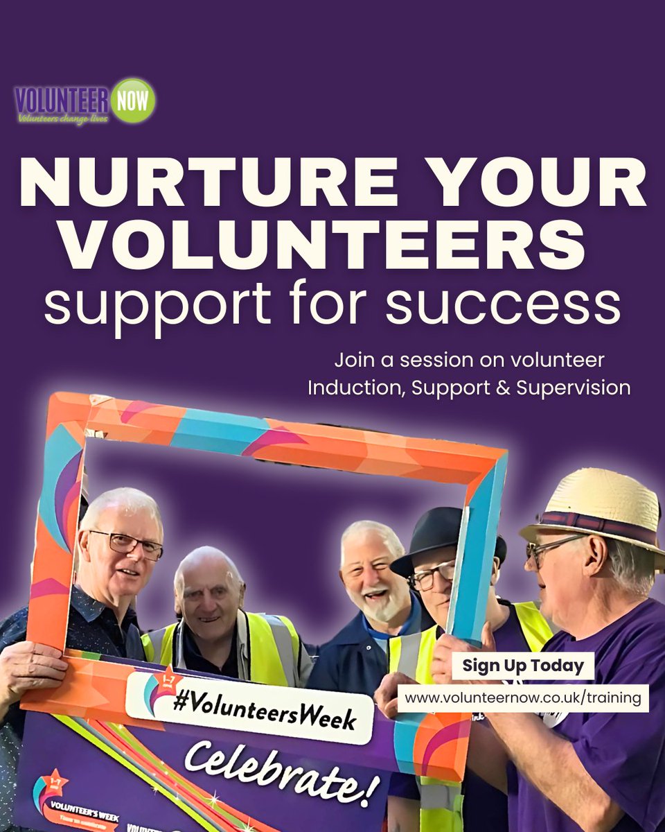Volunteers matter - are your inductions welcoming, flexible &amp; inclusive?

✅ Online &amp; in-person options
✅ Support &amp; supervision
✅ Recognition

Join us on 27 Nov to explore best practice &amp; proactive approaches to volunteer engagement 👉volunteernow.co.uk/course/inducti…