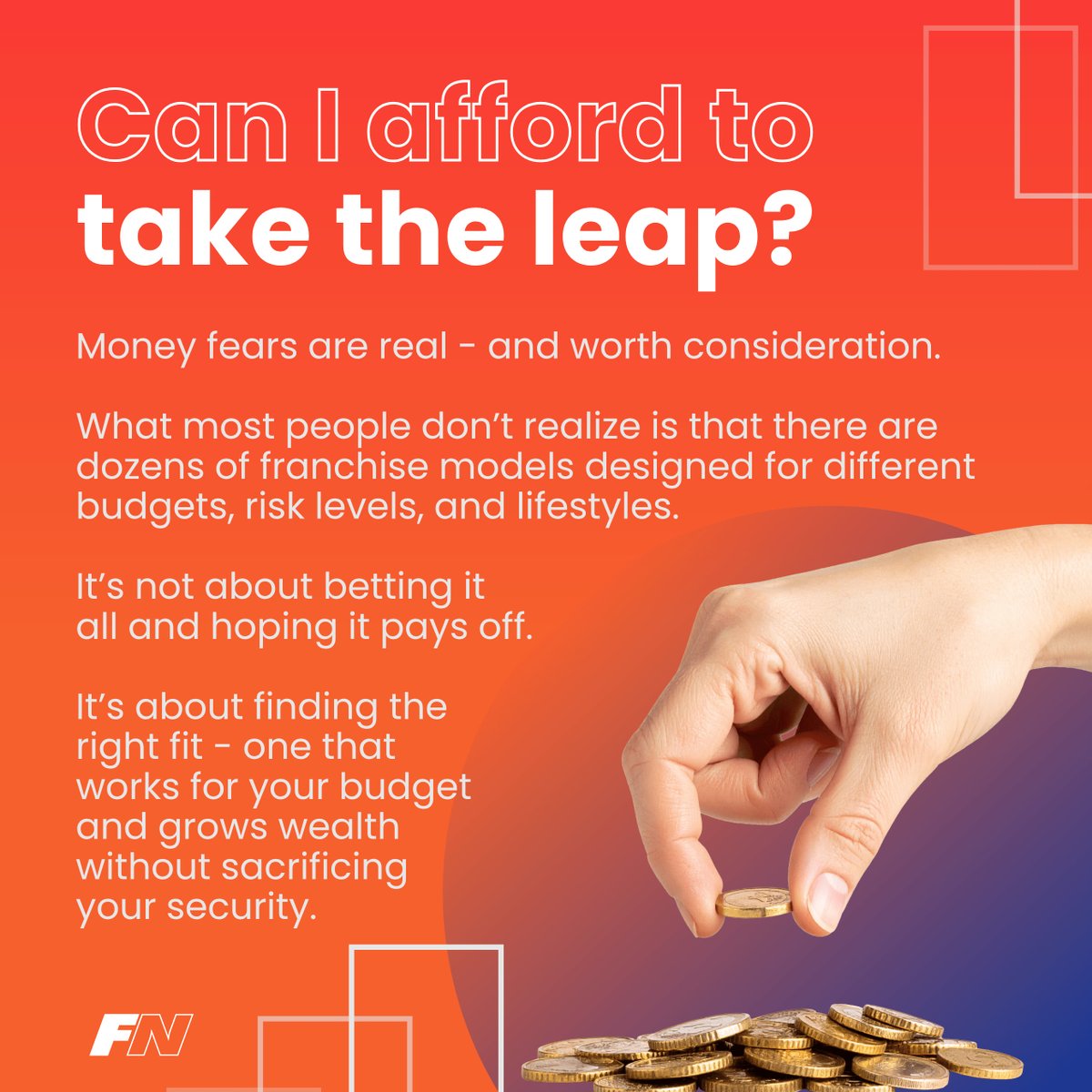 FranNetHouston's tweet image. Before you sign the agreement, you have to make peace with the questions that keep you up at night.
👉 Click through to see 4 questions every future business owner asks themselves - even if they’ve never said them out loud…

#FranNet #SmallBusinessOwnership #TakeYourTimeBack