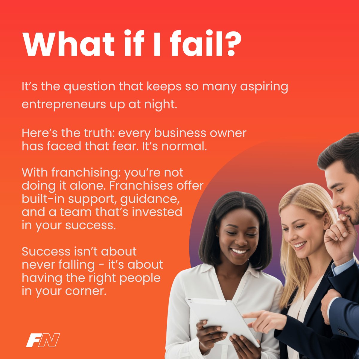 FranNetHouston's tweet image. Before you sign the agreement, you have to make peace with the questions that keep you up at night.
👉 Click through to see 4 questions every future business owner asks themselves - even if they’ve never said them out loud…

#FranNet #SmallBusinessOwnership #TakeYourTimeBack