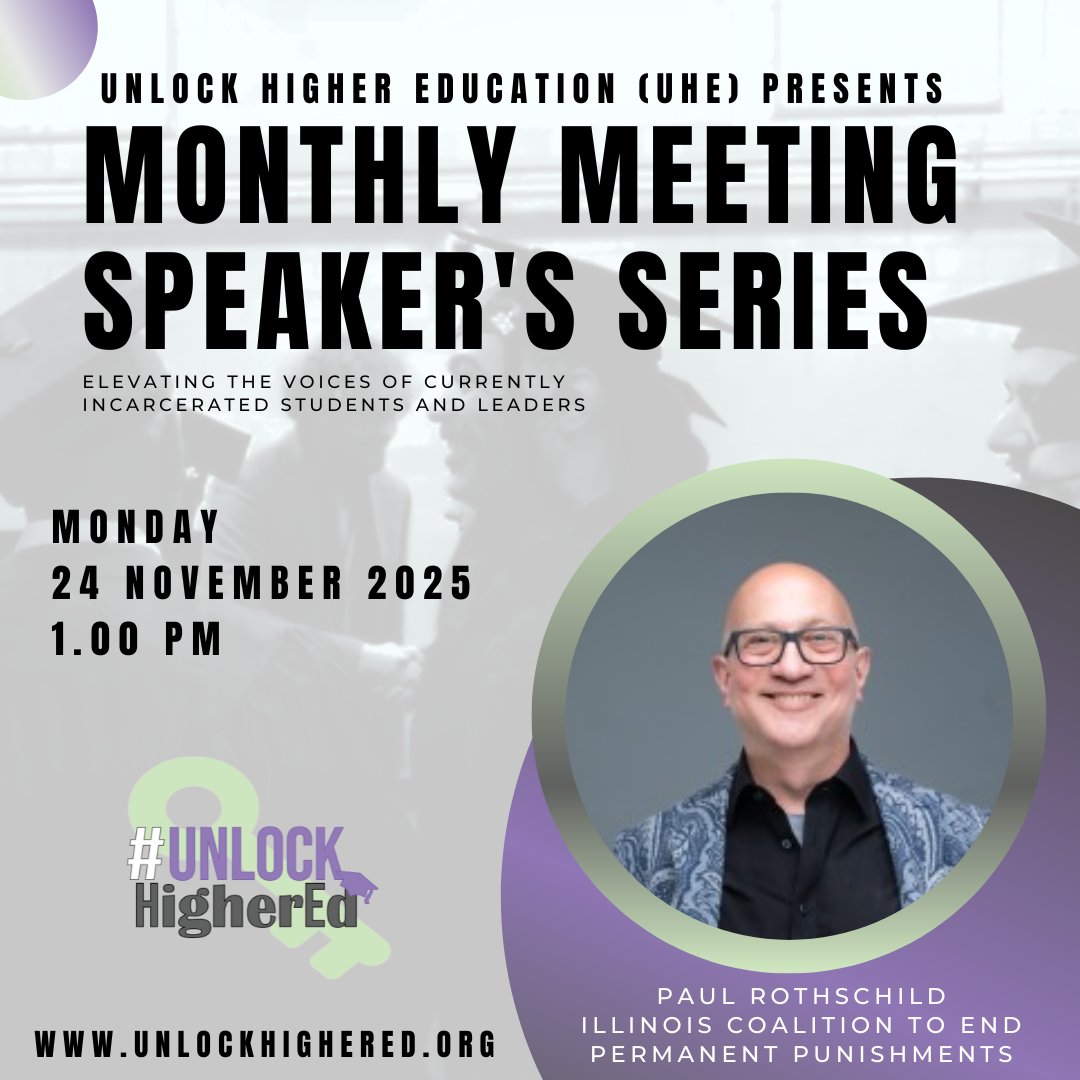 📢 Today at 1 PM EST, the UHE Coalition convenes.

Paul joins us to dig into bold strategies at the intersection of justice, reentry, and higher education. 

His blend of corporate leadership and lived experience brings the kind of insight that sparks real systemic change.