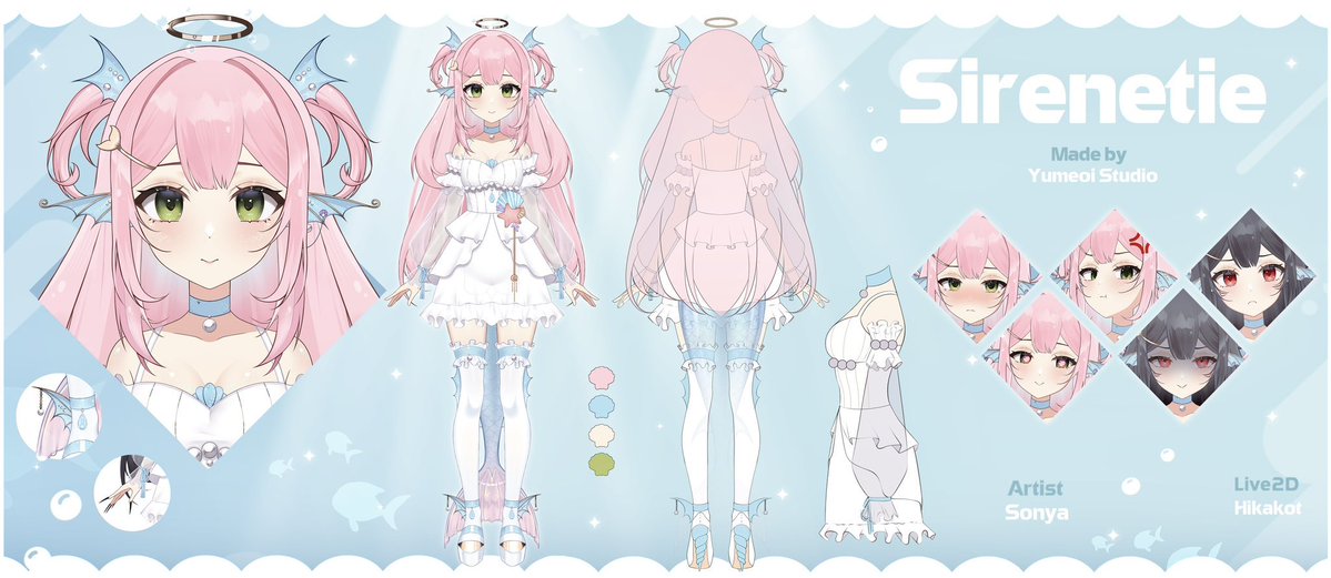 Sirenetie's tweet image. hello~ ♡ i’m Sirenetie! ( sigh-ren-ity ) a siren who wandered ashore &amp;amp; plays games (°◡°) 

⋆.˚ 𓆝⋆.˚

Design: @sonyaao_o 
Model+Ref: @YumeoiStudio 
Rig: @hika_kot 
Art: #SirenARTie

♡ twitch.tv/Sirenetie 
♡ youtube.com/@SirenetieCh