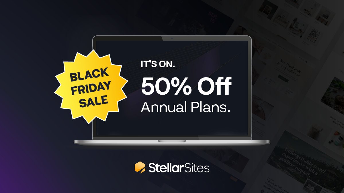 It’s on 🔥
50% off StellarSites annual plans now through Dec 2.
 🔌 Fast hosting
 🔹 Trusted plugins
 🤖 AI-powered setup
Launch faster → loom.ly/iXn3whw