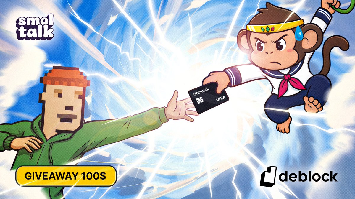 TheSmolTalk's tweet image. Français, crypto, carte bancaire, token… Ça vous fait penser à quoi ?

On est heureux de vous annoncer que Deblock nous accompagnera en tant que sponsor pour 12 spaces, étalés sur les 3 prochains mois.

Comme d&apos;habitude, partenariat = cadeau, on ne déroge pas à la règle donc…
