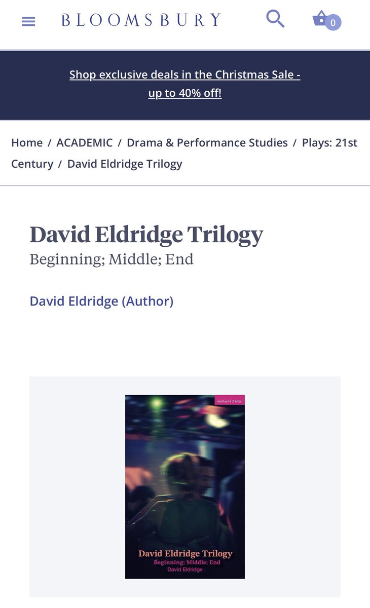 Published next Monday with a beautiful introduction by Dan Rebellato that makes me teary and blush <a href="/NationalTheatre/">National Theatre</a> <a href="/MethuenDrama/">Methuen Drama</a> <a href="/DanRebellato/">Dan Rebellato is on Bluesky</a>