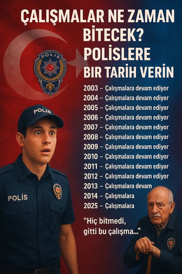 SerkanYARAR44's tweet photo. Polise vaat vermeyin.
Polise umut vermeyin.
Polise söz vermeyin.
#PoliseSendikaVerin https://t.co/1rnITjkXoq