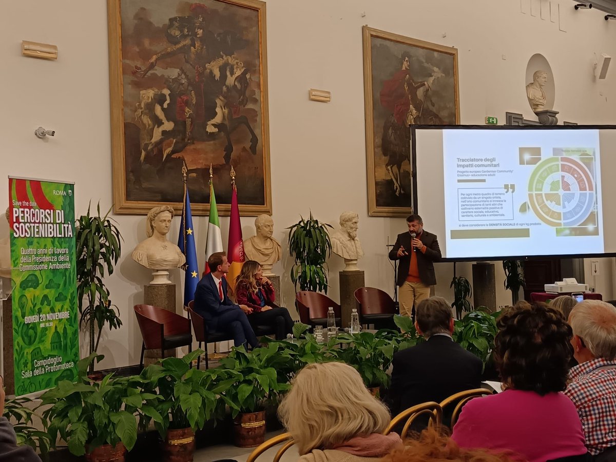 replaynetwork_'s tweet photo. Percorsi di Sostenibilità, la Commissione Ambiente di Roma Capitale celebra 4 anni di lavoro: la trasformazione sociale passa da sinergie tra istituzioni e società civile. Insieme a Orti in Comune, @replaynetwork_ porta innovazione e visione europea. https://t.co/8U1iVI0e1x
