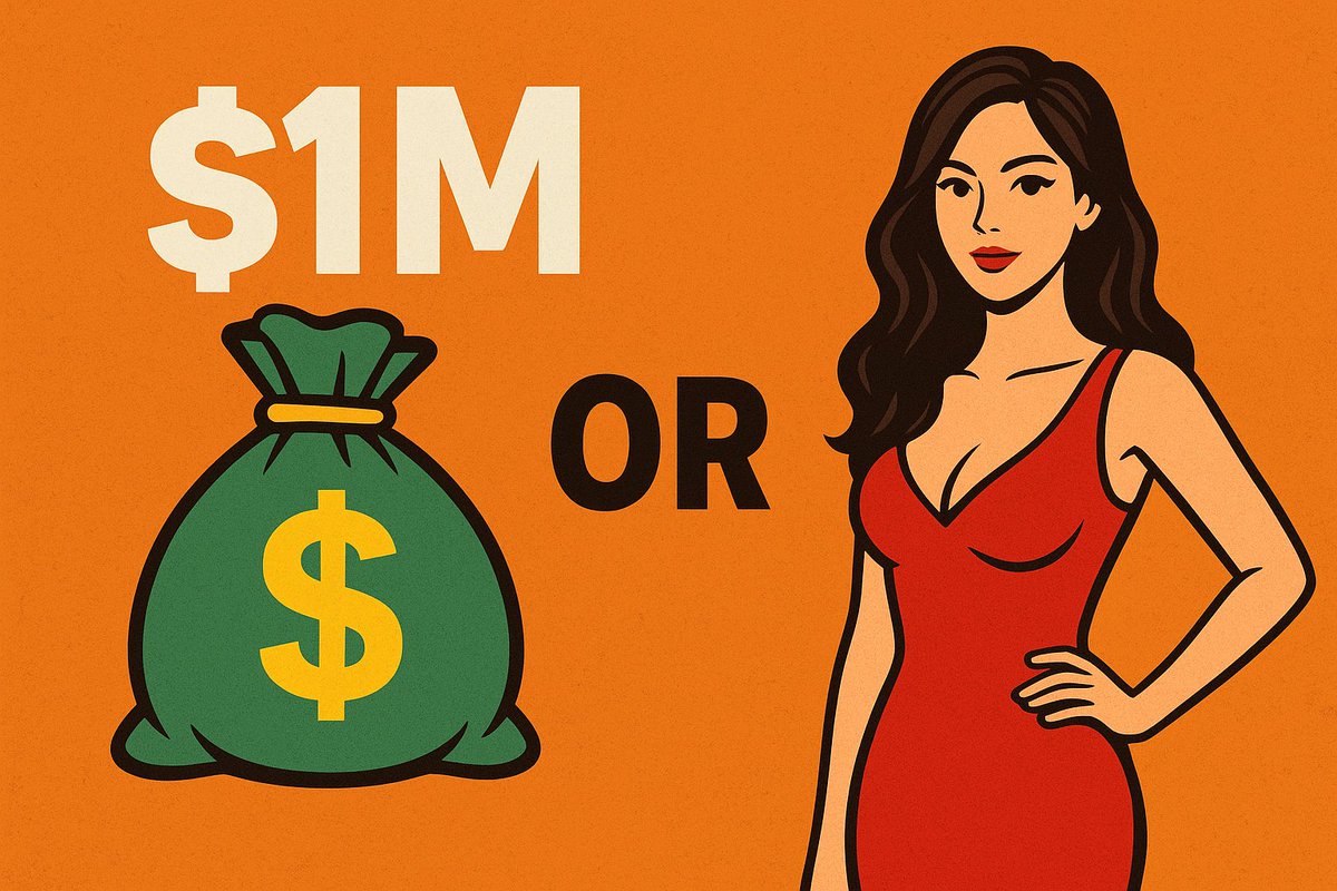 luke_cryptox's tweet image. Gn CT fam!

$1M cash right now
or
The most beautiful girl

You picking who?  

Vote + reply why 🔥

#GN