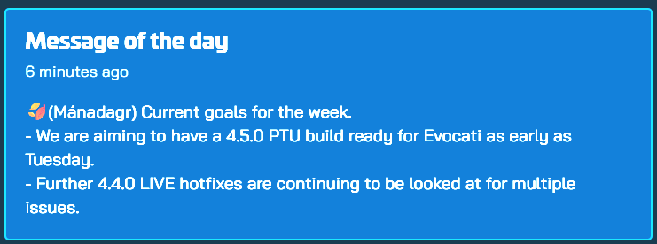 4.5.0 to Evocati

Potential Evocati build of 4.5.0 in our hands tomorrow!

#StarCitizen #Squadron42