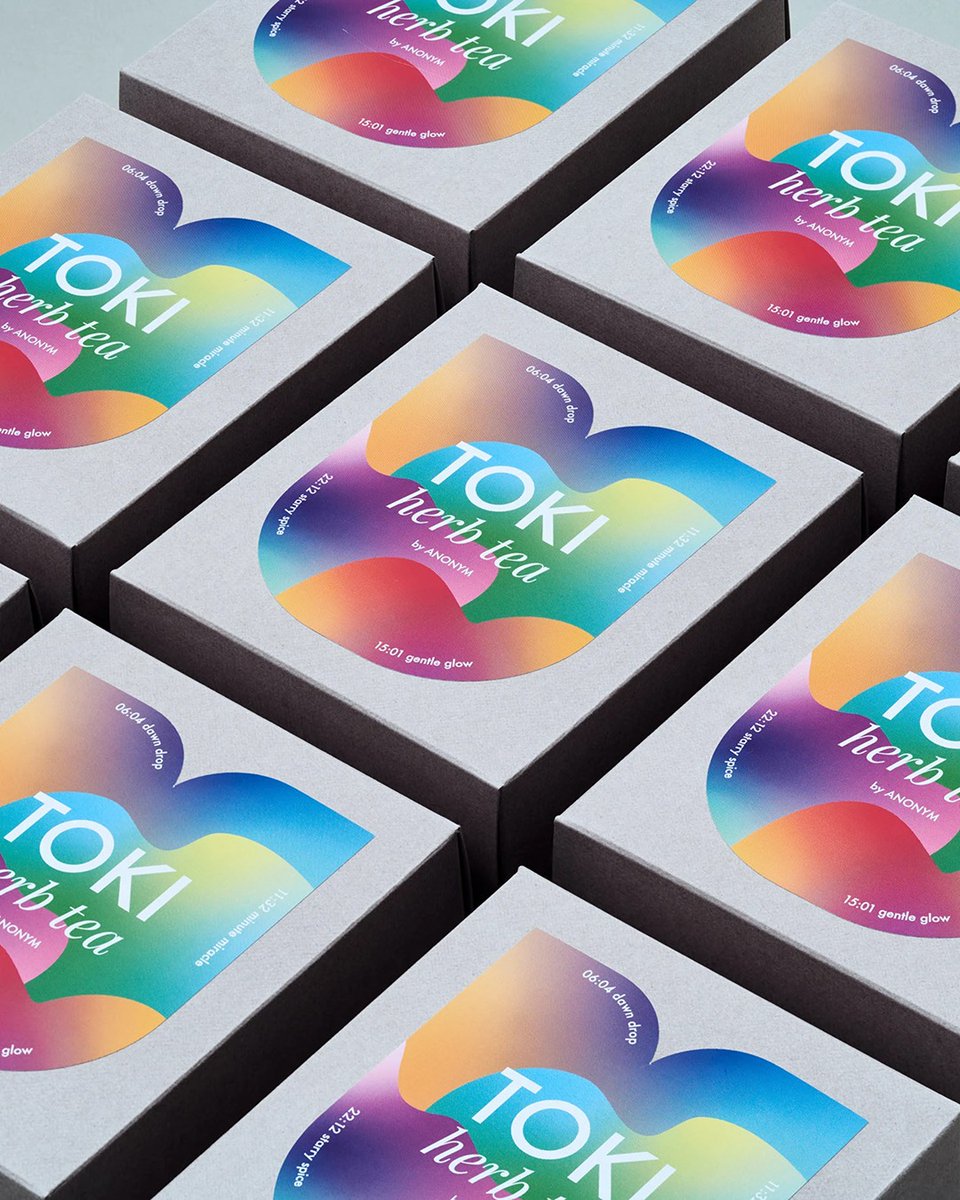 PENTAWARDS's tweet image. Chine&apos;s #packagingdesign for Ombre pairs understated grey boxes with vibrant, gradient labels that radiate energy. The bold, fluid colour shapes add a modern, artistic contrast, balancing calm sophistication with creative flair. #DailyDesignInspiration