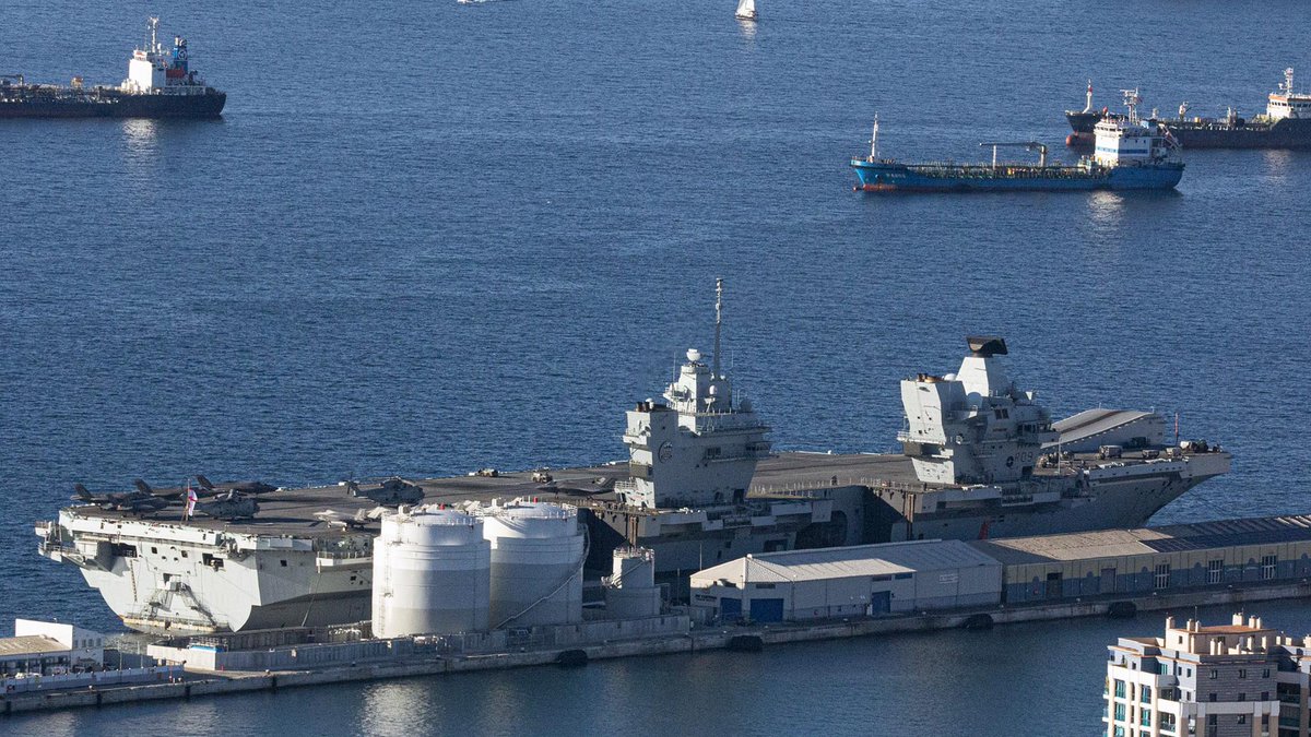 .<a href="/HMSPWLS/">HMS Prince of Wales</a> in Gib

Via <a href="/med_shipSpotter/">med_Shipspotter</a>