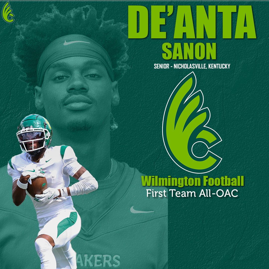 DubCQuakers's tweet image. Four Quakers from #QuakersFB were named All-OAC this morning with De&apos;Anta Sanon on the First Team, and Darryl Story on the Second Team. 

Isaac Ross and Dylan Alltop were Honorable Mentions!

@DubC_Football #WeAreDubC #experiencewilmingtoncollege
