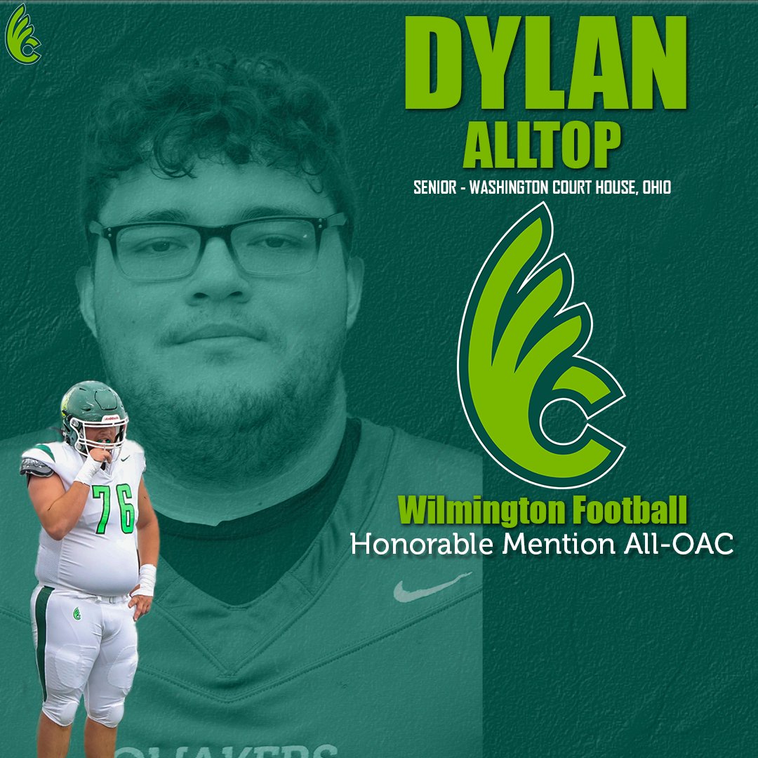 DubCQuakers's tweet image. Four Quakers from #QuakersFB were named All-OAC this morning with De&apos;Anta Sanon on the First Team, and Darryl Story on the Second Team. 

Isaac Ross and Dylan Alltop were Honorable Mentions!

@DubC_Football #WeAreDubC #experiencewilmingtoncollege