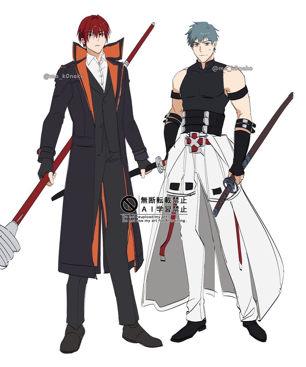 ma_k0neko's tweet image. 原田さんとはじめちゃん服🔄