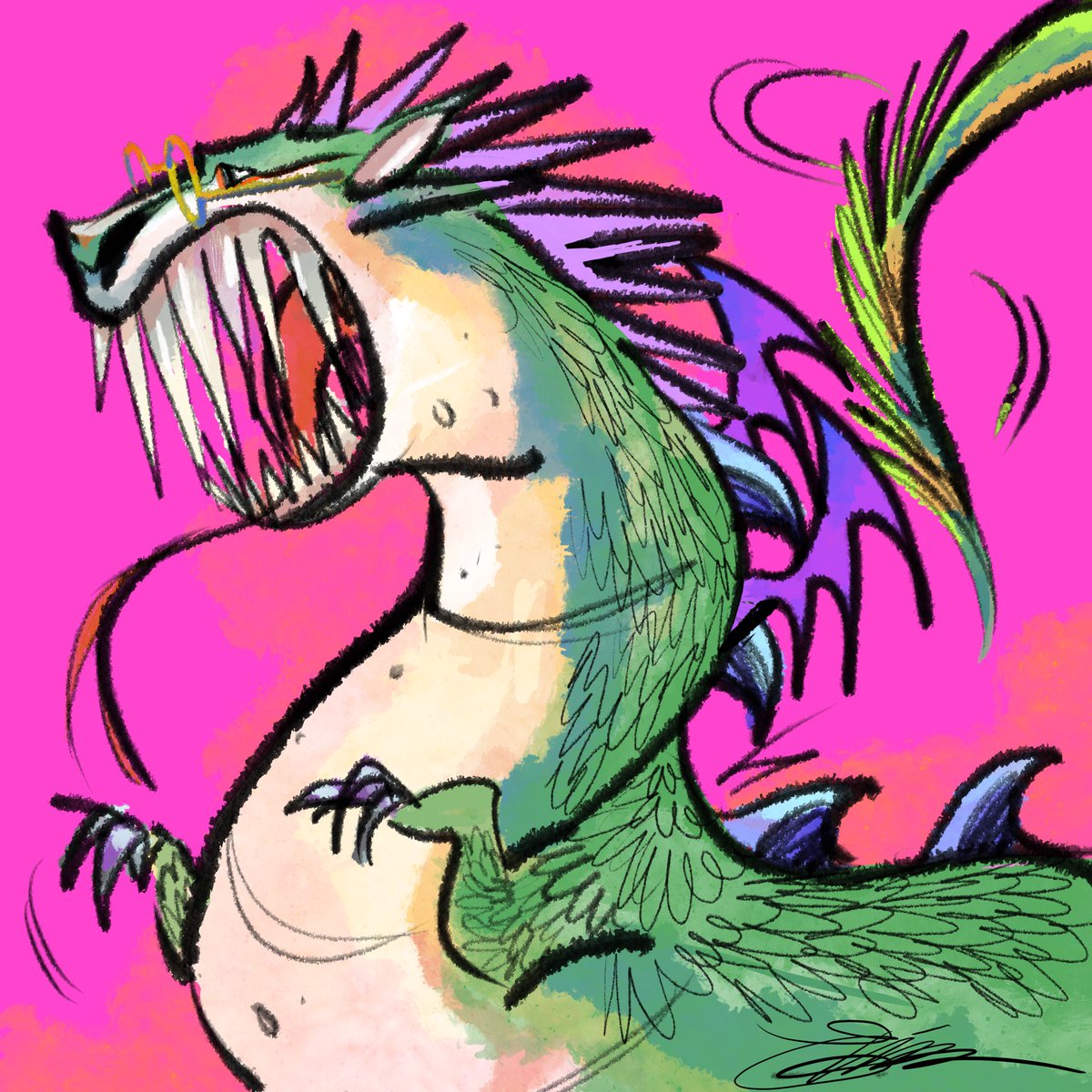 It’s Harry Potter season⚡️Did you know there were 10 dragons in the series?
Today’s prompt is DRAGON
#erinsart #love #fun #sketch #smile #erinscat #characterdesign #erinsdoodles #doodleaday #doodleadaynov <a href="/harrypotter/">Harry Potter</a> @erinsdragon @rickytheunicorn #harrypotter <a href="/Procreate/">Procreate</a>