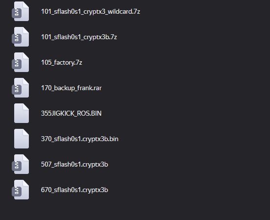 notnotzecoxao's tweet image. here are the dumped factory partitions we already have