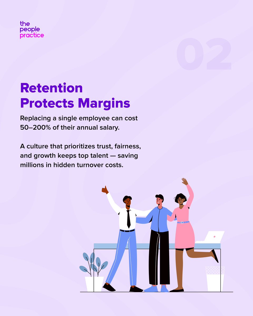 ThePeoplePract's tweet image. Culture is a business strategy, it drives profit, protects margins, fuels performance, sparks innovation, and strengthens brand. which lever will you pull before the year ends?