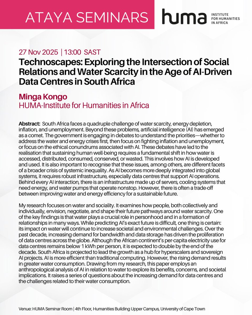 HUMA - Institute for Humanities in Africa tweet media