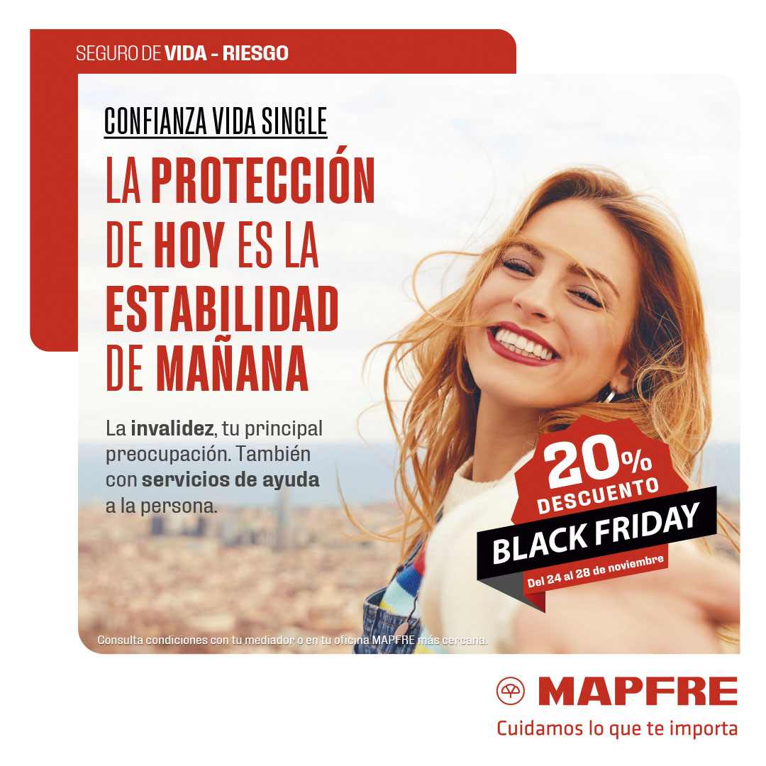 ronce55's tweet image. Seguro de Vida-Riesgo
Confianza Vida Single
Aprovecha el descuento Black Friday 
Más información en esta oficina o escríbenos por mensaje privado
#MAPFRE #CuidamosLoQueTeImporta