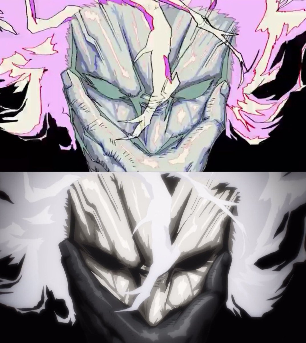 Promithean11's tweet image. MHA S8 EP8 genga vs the final product