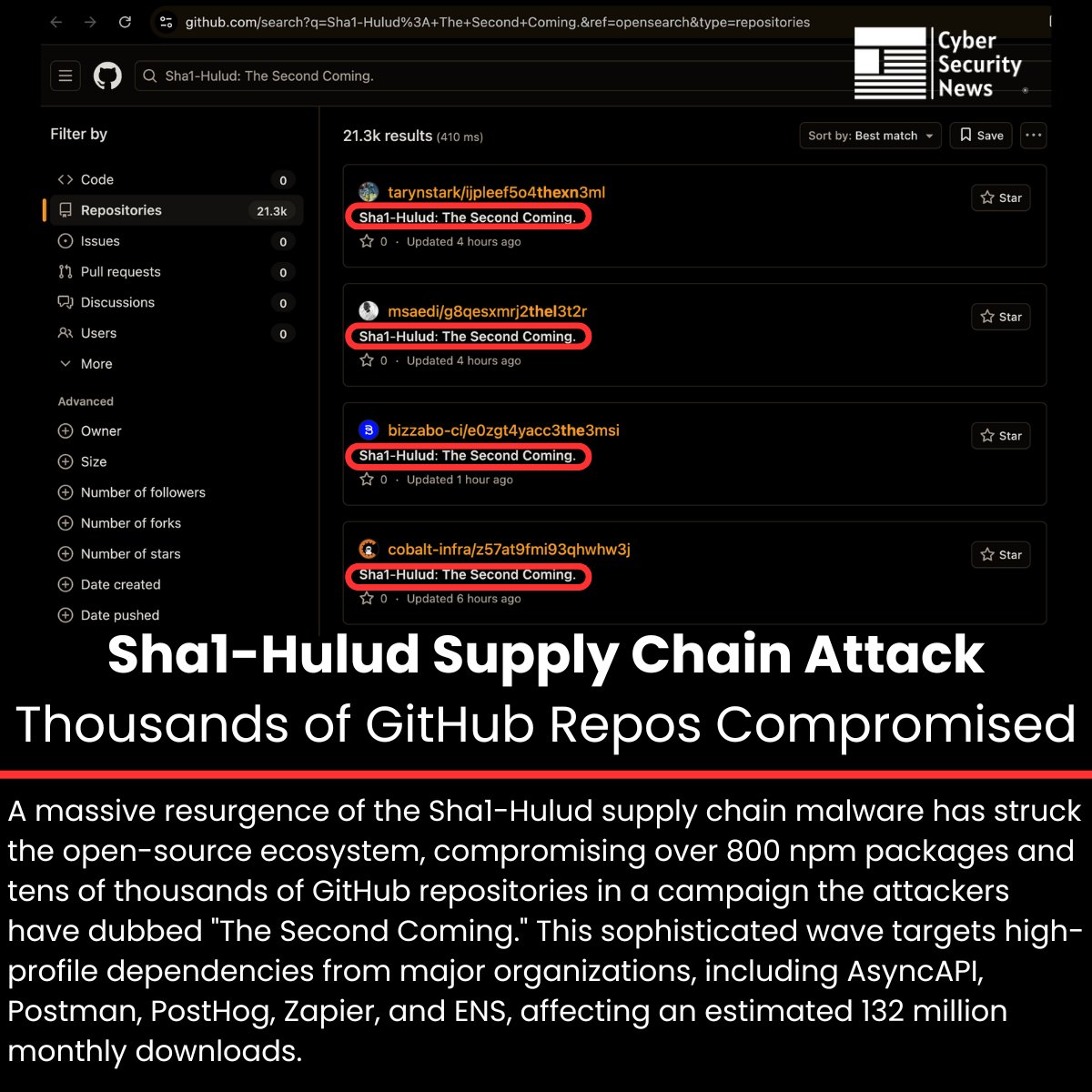 gbhackers_news's tweet image. Sha1-Hulud Supply Chain Attack, Thousands of GitHub Repos Compromised

Source: cybersecuritynews.com/sha1-hulud-sup…

#CybersecurityNews #GitHub