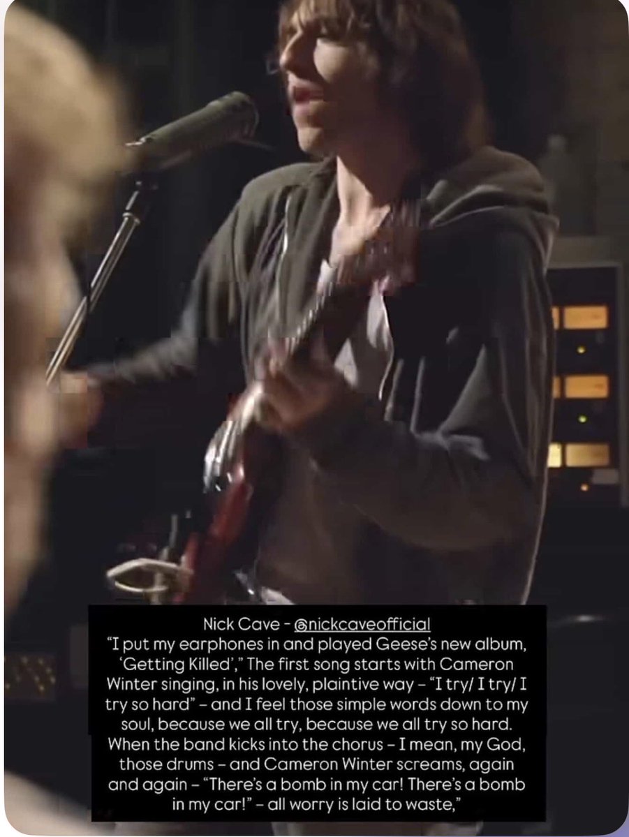 Morell4Luis's tweet image. #PoderosoMiCansancio Buen día @ruleiro @eltalcha suena Geese y nombraron a Nick Cave,esto es lo que opina él, sobre Geese 
Saludos a toda la PodeBanda