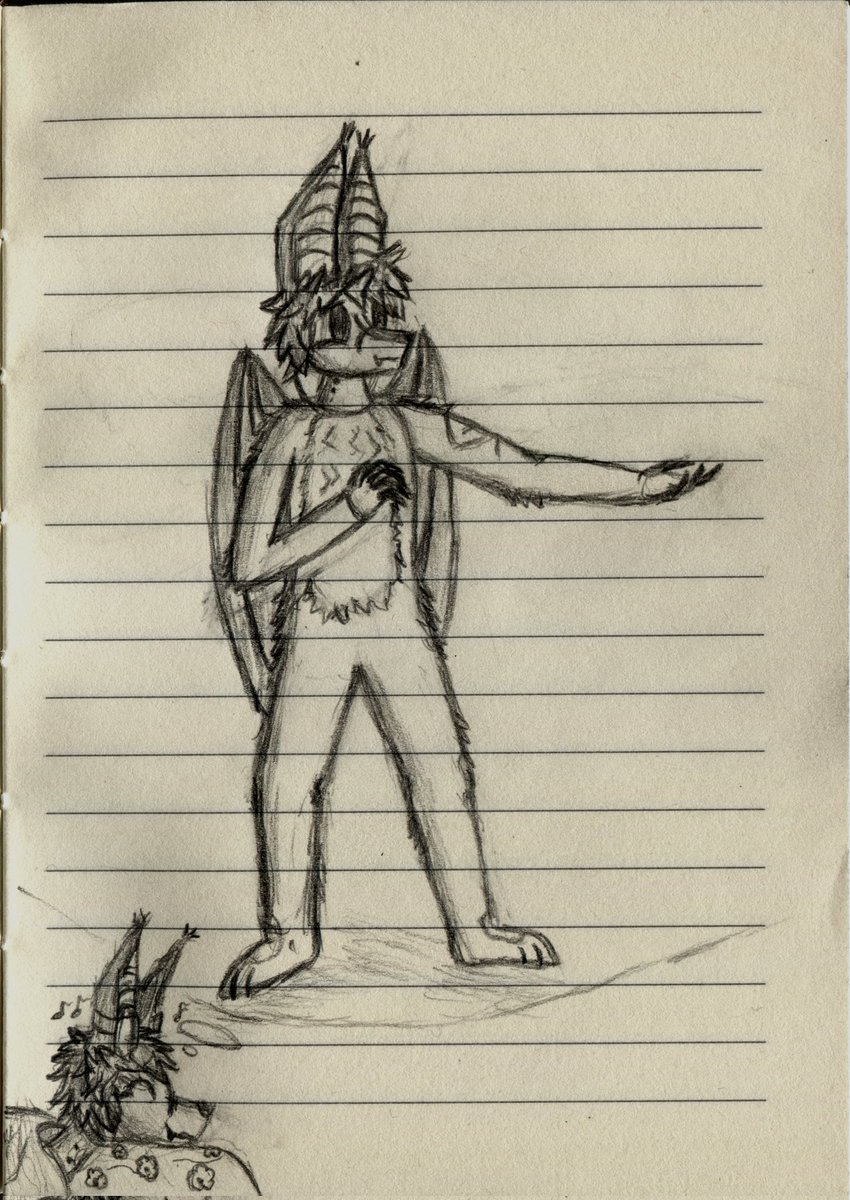 RunoTheBat's tweet image. Care to dance? (He can't, only in dreams)
Train is a neat place to draw, when not preparing for exams that is...