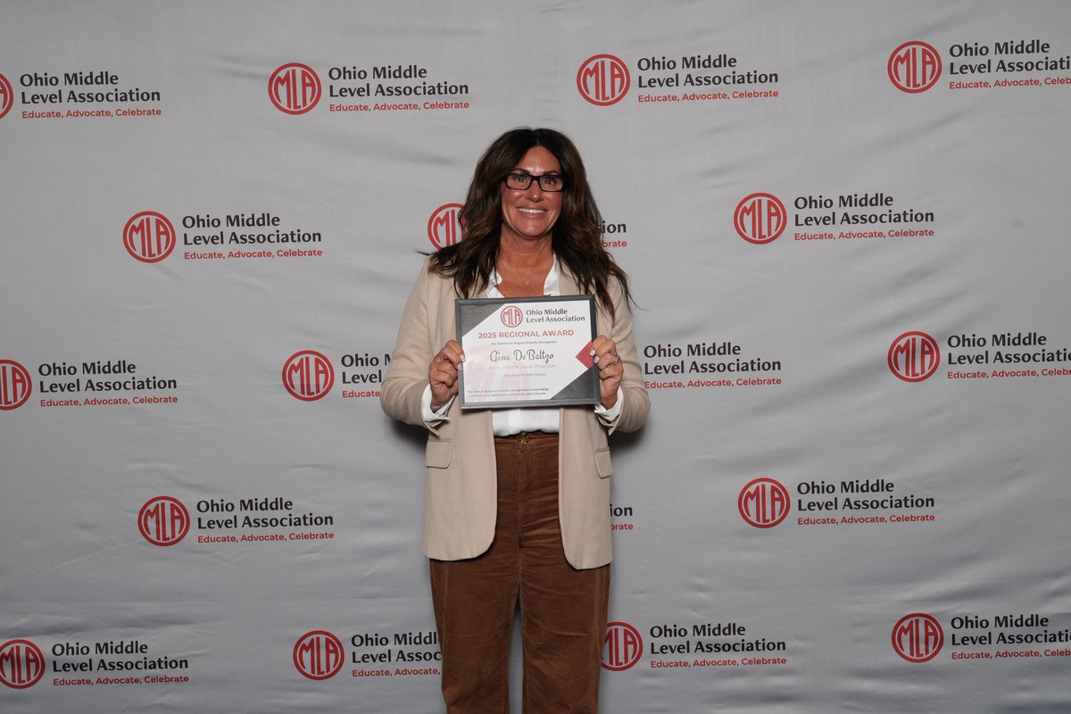 OMLA SUPPORT STAFF OF THE YEAR: GINA DEBALTZO: Congratulations to Mayfield Middle School paraprofessional Gina DeBaltzo! Gina was recently named the Ohio Middle Level Association Support Staff of the Year for Northeast Ohio. #mychoicemayfield #startwithyes