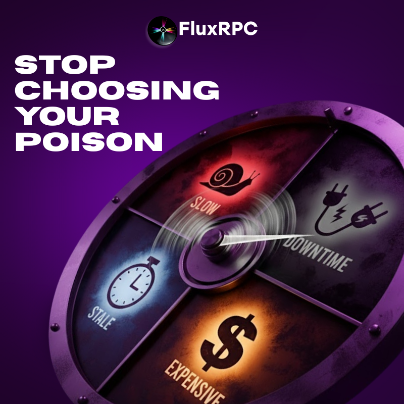 FluxRPC's tweet image. Slow responses, random downtime, stale data, overpaying.

Your RPC shouldn’t be a choice between failures.

FluxRPC solves all four at once: fast, reliable, real-time, fairly priced.

First 30 days free → fluxrpc.com/pricing