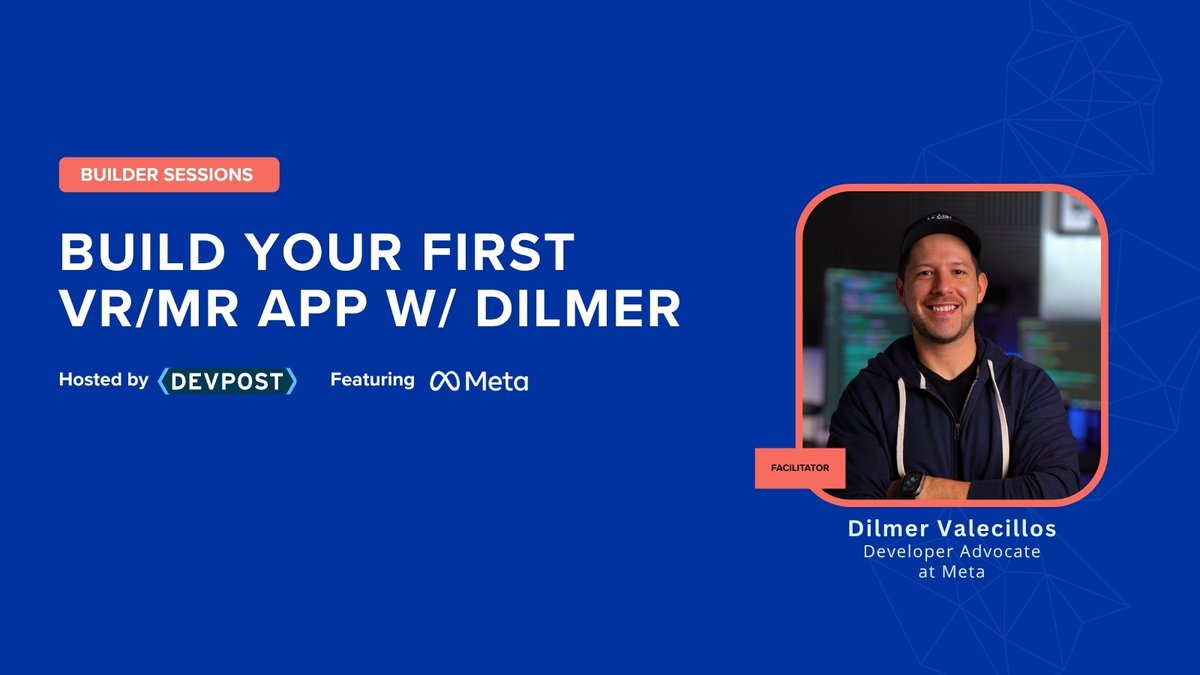 devpost's tweet image. If you missed our live session with @Dilmerv, the recording is now up!

This is a perfect watch if you want to join the @MetaforDevs Horizon Start Competition and need tips on getting started. 

Watch it here: youtu.be/rlgEmd4afM8Sta…