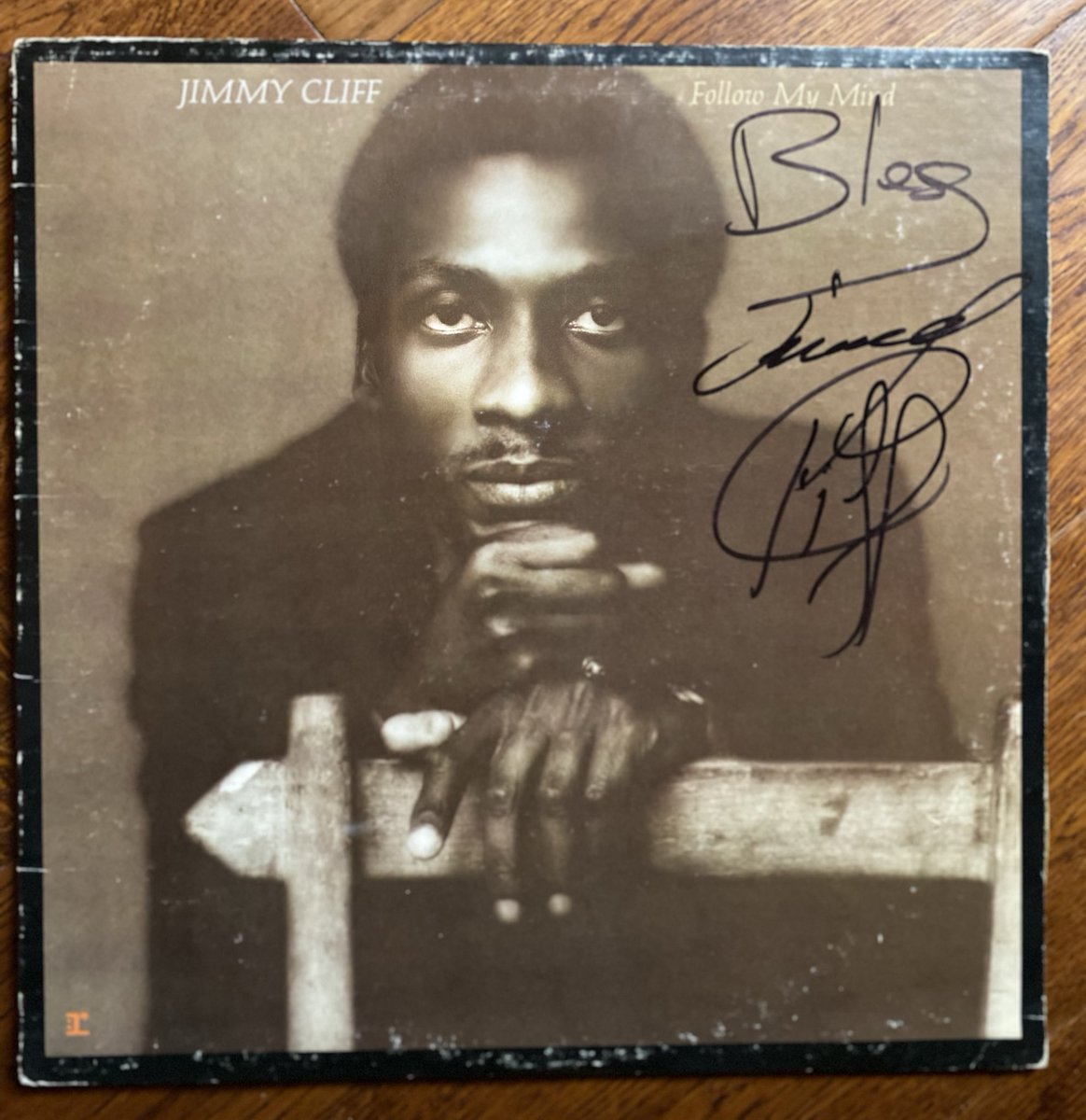 Sending love &amp; energy through the universe to the spirit of the great Jimmy Cliff, who has passed on from this life. Saw him at SXSW in 2012; he was joyful, powerful, transcendent. Got this vinyl signed that year, something I’ve treasured ever since. Thanks for the music, Jimmy.