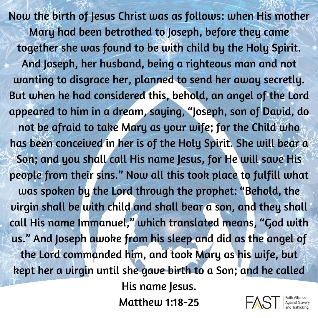 FAASTIntl's tweet image. Lord, we ask that you help us be like Joseph, a righteous person who has faith in you &amp;amp; cares for your moral law. Help us protect a person’s dignity... Let us show your care &amp;amp; compassion to those around us... Give us empathy and compassion, so they may find Your healing...