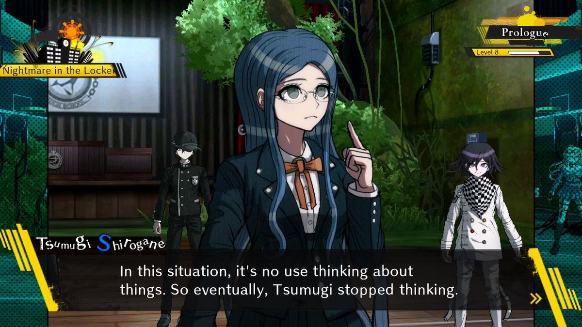 AmoSurebrec's tweet image. Even in this situation, Tsumugi continues to write her fanfiction.