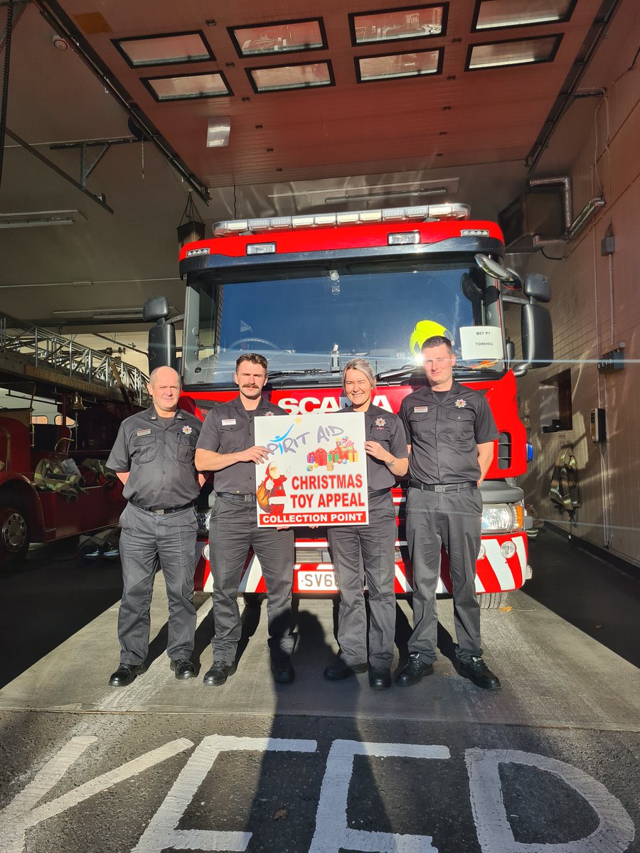 🌟🌟Fire Stations helping Santa to deliver🌟🌟
All of Glasgow’s 11 stations will be drop off points and crews are appealing to the public to support the charity Spirit Aid’s festive appealcause by donating new, unwrapped toys, which will then be distributed directly to families.