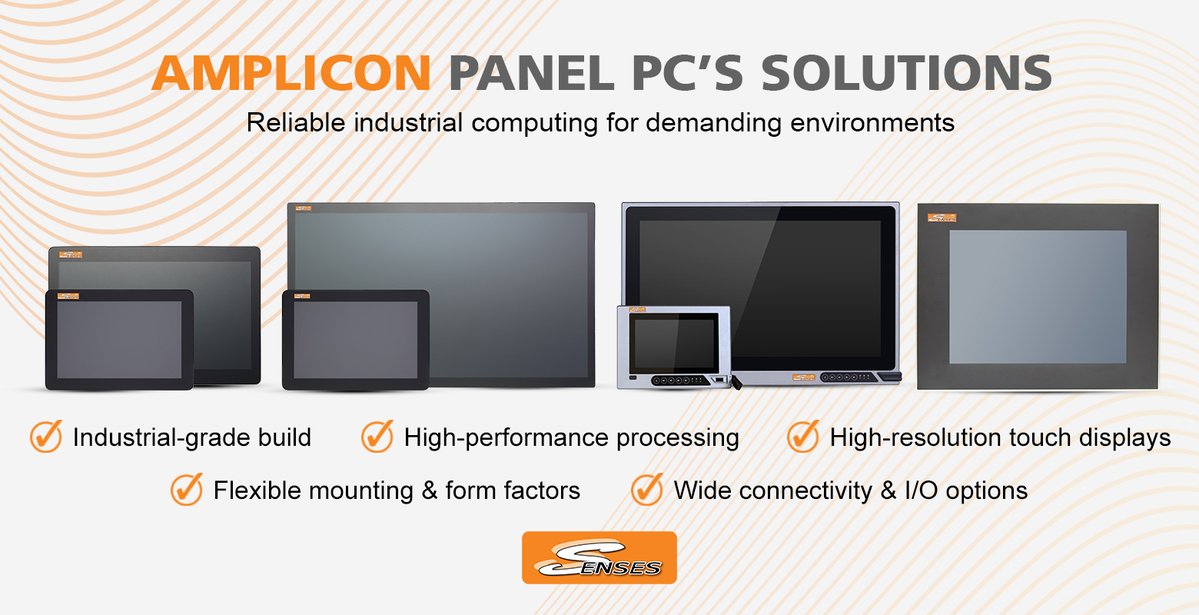 AmpliconUK's tweet image. Boost your industrial operations with the Amplicon Senses Industrial Panel PCs. Built to withstand tough environments, they deliver fast, responsive performance, touch control &amp;amp; long-term durability, helping you maximise uptime &amp;amp; reliability.

🔗 bit.ly/AMPPanelPCs