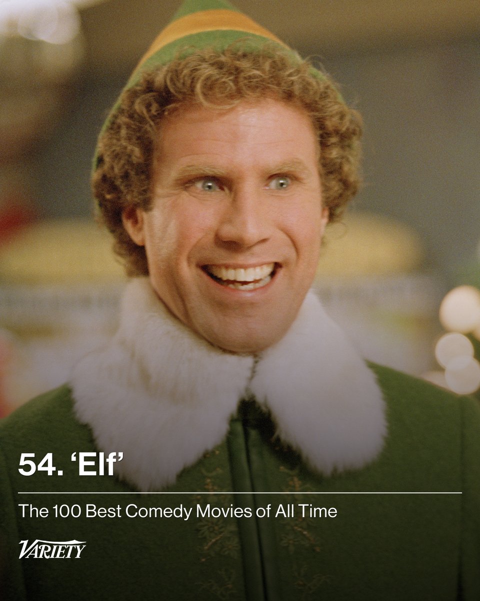 Variety's tweet image. The 100 Greatest Comedy Movies of All Time: #Elf

Will Ferrell’s childlike earnestness in delivering the film’s indelibly daft lines — “You sit on a throne of lies!,” “Son of a nutcracker!” — turned “Elf” into a high-concept classic and cemented its place as a Christmas…