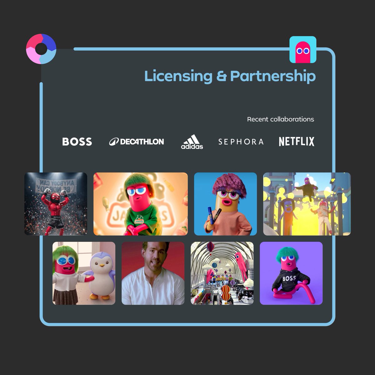 The Blueprint: Licensing &amp; Partnership

Nobody Sausage is culture.

And when you’re the biggest social media-native IP in the world, a lot of eyes are on you; including some of the biggest brands on the planet.

To date, Nobody Sausage has worked with:

Netflix
Adidas
Bershka