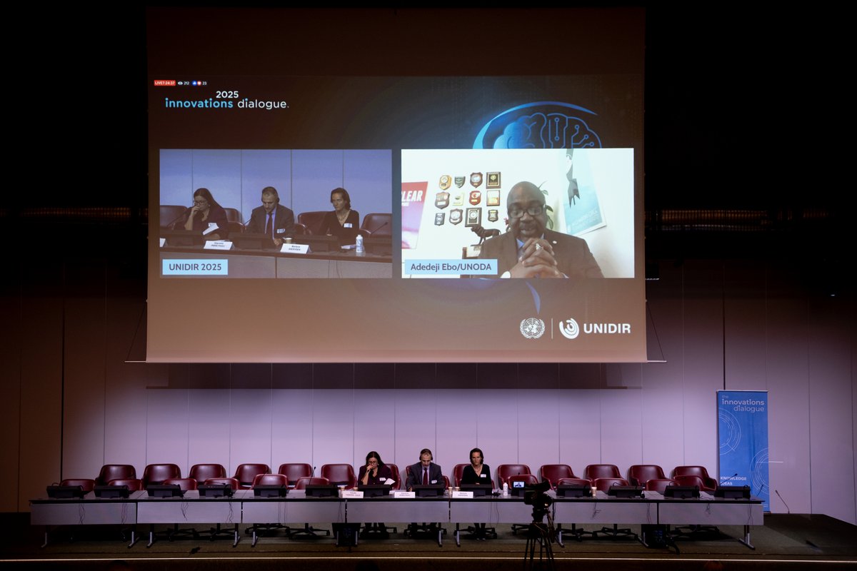 UNIDIR's tweet image. Exploring pathways toward responsible, forward-looking governance frameworks for neurotechnologies.

UNIDIR’s high-level panel 4 at #ID25 is happening now!

🔴 Join us live: unidir.org/ID25-is-go