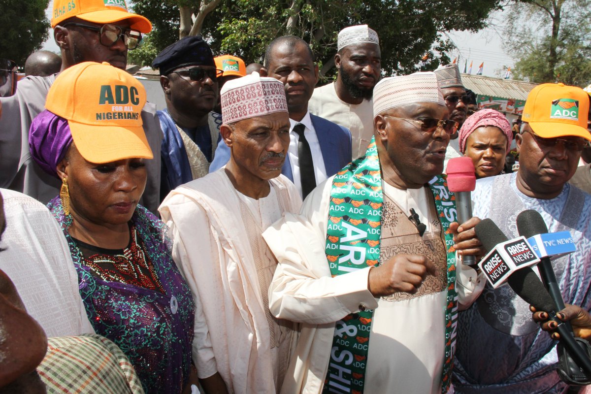 PRESS RELEASE 

Bindow, Binani, Nyako, Barata, Other Adamawa ADC Leaders Unite for Atiku, As Ex-VP Formally Joins Coalition Party

The former Vice President of Nigeria, Atiku Abubakar on Monday, November 24, 2025, collected his African Democratic Congress (ADC) card at the Jada 1